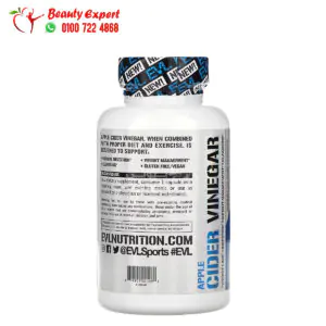 مكونات كبسولات خل التفاح ايفلويشن نيوتريشن 60 كبسولة نباتية EVLution Nutrition Apple Cider Vinegar