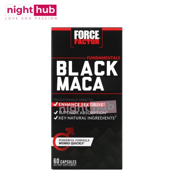 كبسولات الماكا السوداء لتحسين الصحة الجنسية والإنجابية للرجال والنساء 60 قرص Force Factor Black Maca Capsules