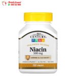 كبسولات النياسين 21st Century Niacin Prolonged Release 500 mg, 100 Tablets
