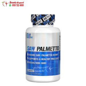 كبسولات ساو بالميتو EVLution Nutrition, Saw Palmetto, 500 mg, 60 Veggie Capsules