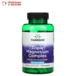 حبوب الماغنسيوم سوانسون لصحه العضلات والعظام 400 مجم100 كبسولة Swanson Triple Magnesium Complex 400 mg