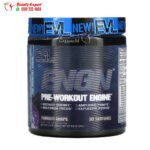 بودر بري ورك اوت انجين لزيادة طاقة الجسم بنكهة العنب الاحمر pre workout powder ENGN EVLution Nutrition 234 جم