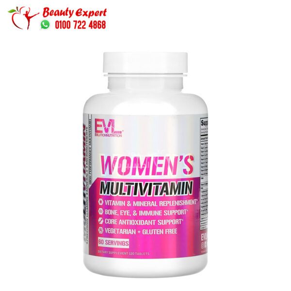 ملتى فيتامين للنساء ايفلويشن نيوتريشن 120 قرصًا EVLution Nutrition Women's Multivitamin 120 Tablets