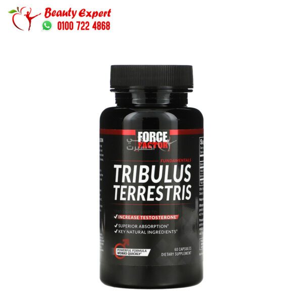 كبسولات تريبولوس تيريستريس فورس فاكتور لتعزيز التستوستيرون 500 مجم 60 كبسولة Force Factor Tribulus Terrestris Testosterone Booster 500 mg