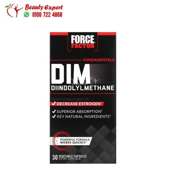كبسولات ديم دييندوليل ميثان فورس فيكتور 30 كبسولة نباتية Force Factor Fundamentals DIM Diindolylmethane
