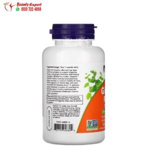 كبسولات جنجر للتخلص من اضطرابات المعدة NOW Foods, Ginger Root 550 ملجم 100 كبسولة
