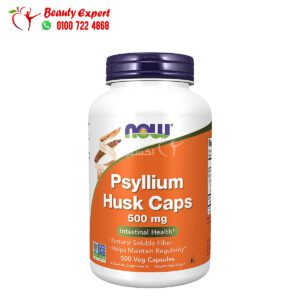 قشور السيليوم 500 ملجم للجهاز الهضمي NOW Foods Psyllium Husks 500 كبسولة