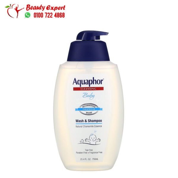 غسول وشامبو أكوافور للأطفال خالي من العطور (750 مل) Aquaphor Baby Wash & Shampoo Fragrance Free