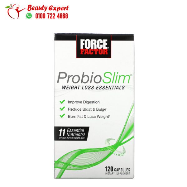 دواء البروبيوتيك بروبيوسليم لفقدان الوزن 120 كبسولة Force Factor ProbioSlim Weight Loss Essentials
