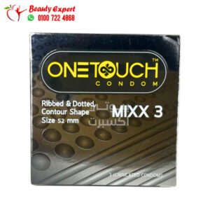 One touch mixx3 condoms - dotted and ribbed - pack of 3