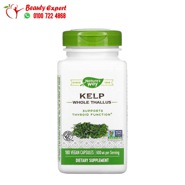 حبوب كيلب لدعم صحة الغدة الدرقية 600 مجم 180 كبسولة Kelp Nature's Way