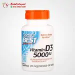 حبوب فيتامين د3 5000 عدد 180 كبسولة | Doctor's Best