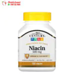 كبسولات النياسين 21st Century Niacin Prolonged Release 500 mg, 100 Tablets