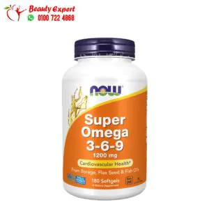 كبسولات سوبر اوميجا 3-6-9 نيو فودز 1200مجم 180 كبسولة هلامية NOW Foods Super Omega 3-6-9, 1,200 mg