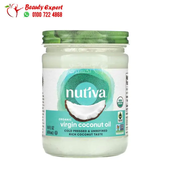 زيت جوز الهند نوتيفا‏ البكر العضوي (414 مل) Nutiva Organic Virgin Coconut Oil