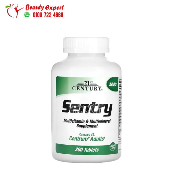 مكمل غذائي سينترى متعدد الفيتامينات والمعادن سينشري 21 للصحة العامة 300 قرص 21st Century Sentry Adults Multivitamin & Multimineral Supplement