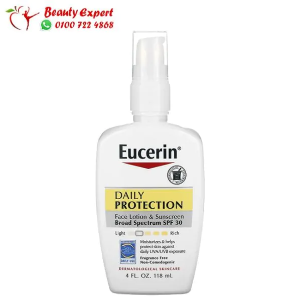 يوسيرين واقي شمس ولوشن لتوفير الحماية الكاملة للوجه 118مل Eucerin Face Lotion & Sunscreen