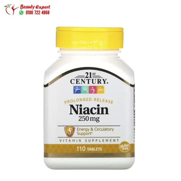 النياسين 250 مجم لدعم الطاقة 110 قرص Niacin 21st Century‏